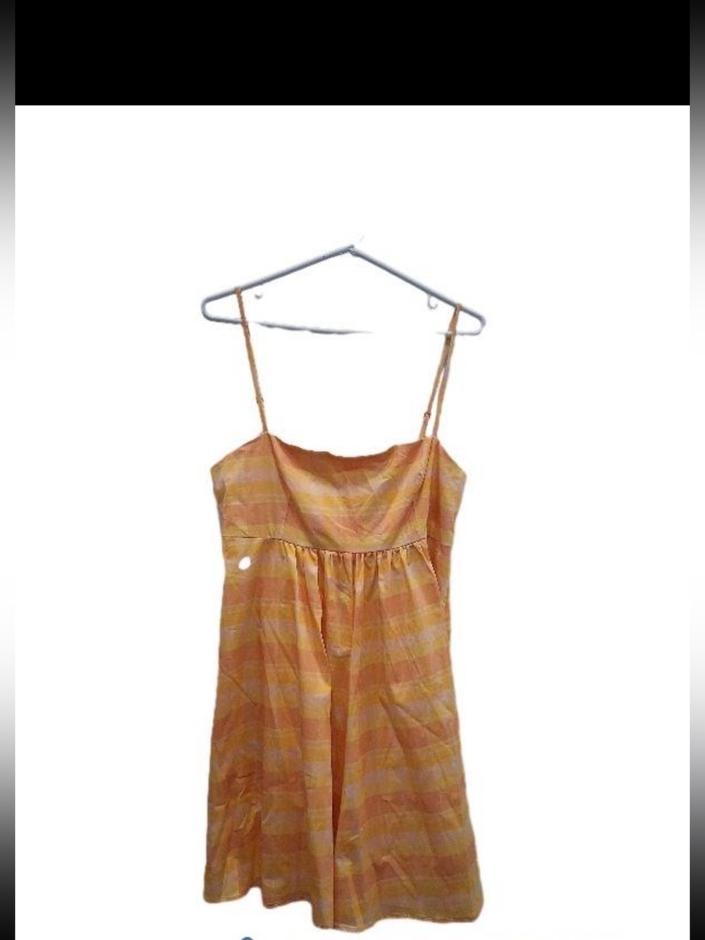 HUTCH Striped Spaghetti Strap Sundress in Yellow-Orange NEW
